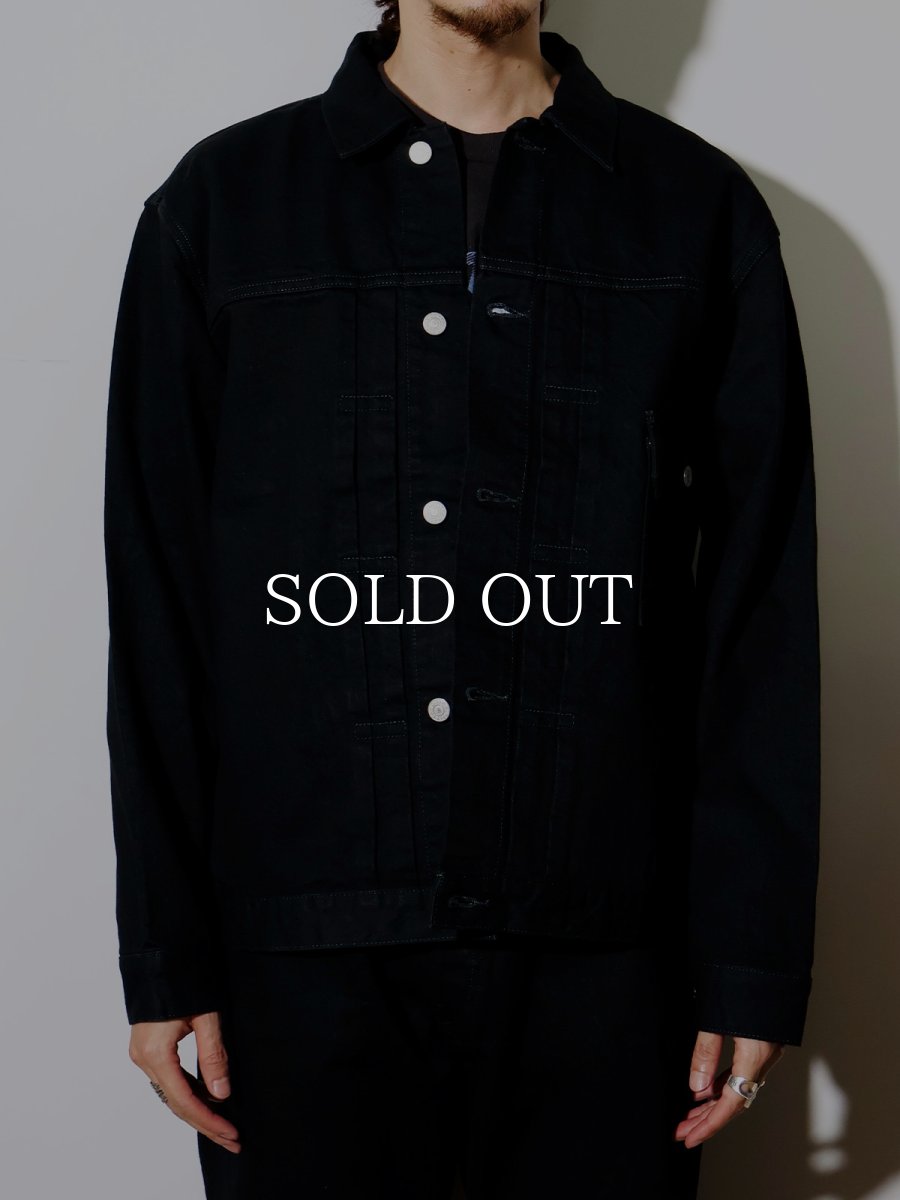 画像3: CALEE  1st TYPE BLACK DENIM JACKET (3)