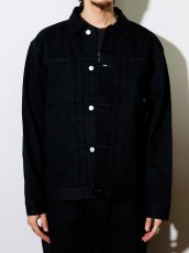 画像3: CALEE  1st TYPE BLACK DENIM JACKET (3)