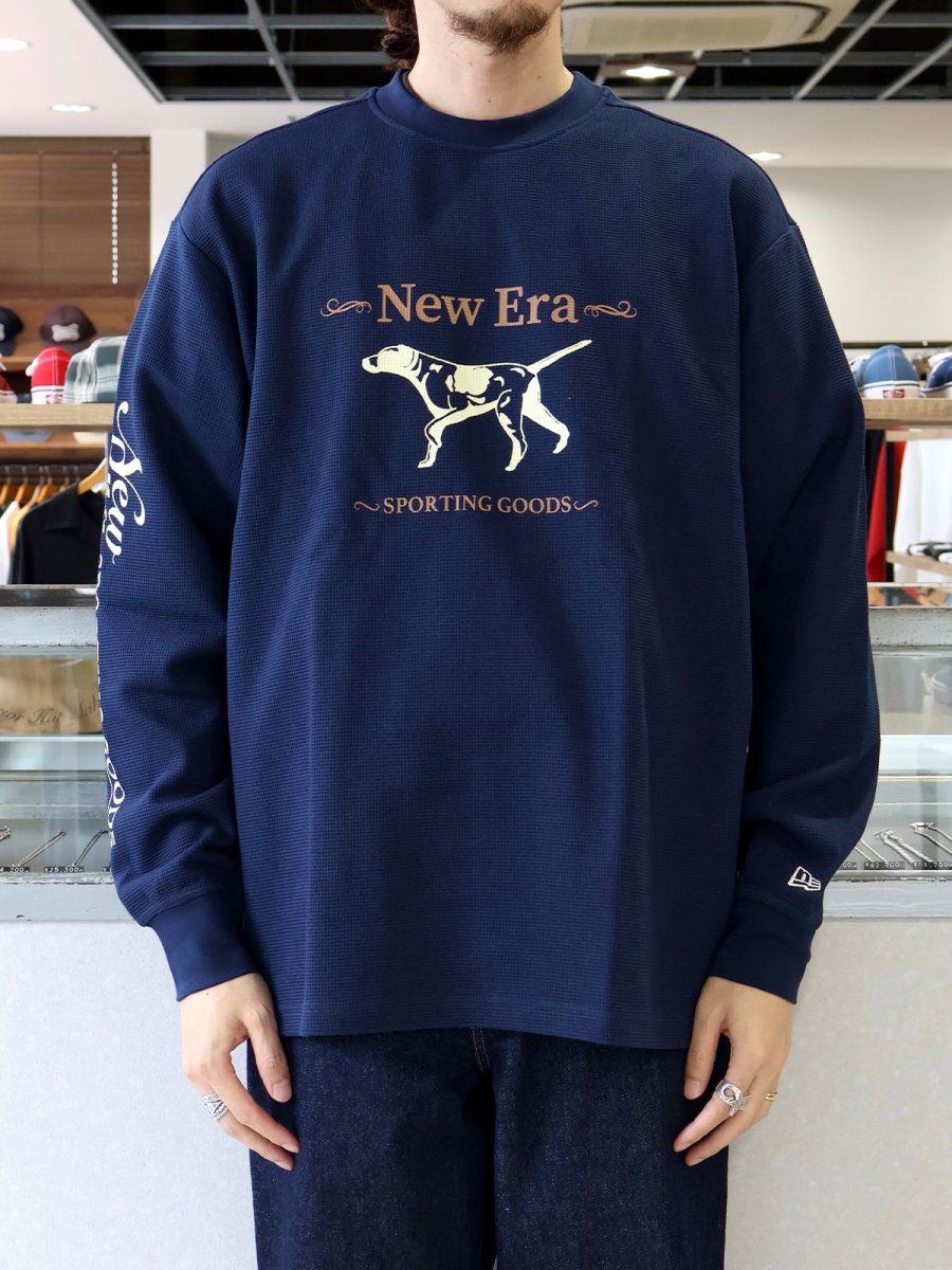 画像3: NEW ERA  長袖 ワッフル Tシャツ Direction by Takayuki Ohashi Dog ネイビー | アウトドア (3)