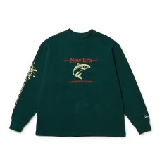 画像1: NEW ERA  長袖 ワッフル Tシャツ Direction by Takayuki Ohashi Fish グリーン | アウトドア (1)