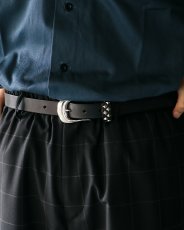画像4: CALEE  STUDS LEATHER NARROW BELT ＜TYPE B＞ (4)