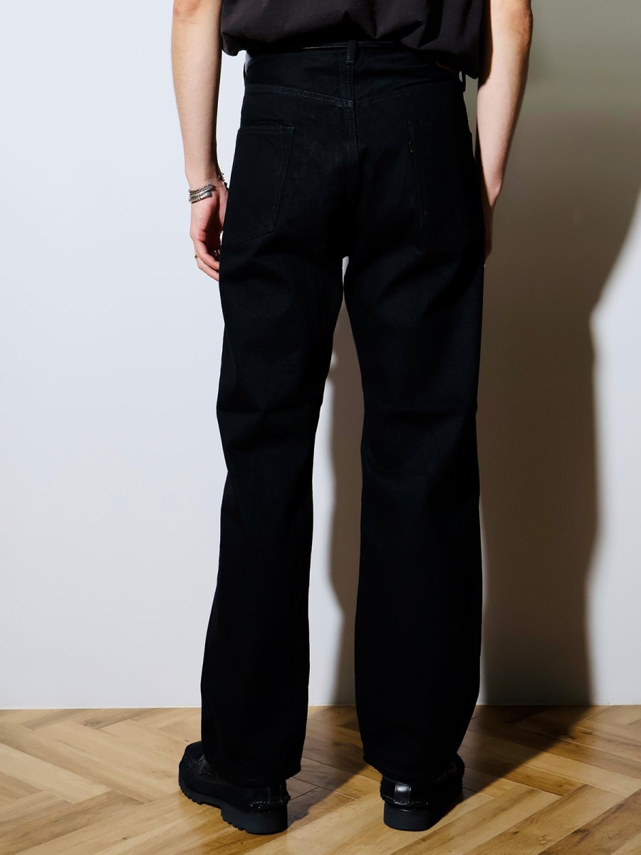画像4: CALEE  VINTAGE REPRODUCT BLACK STRAIGHT DENIM PANTS (4)