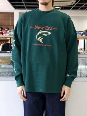 画像3: NEW ERA  長袖 ワッフル Tシャツ Direction by Takayuki Ohashi Fish グリーン | アウトドア (3)