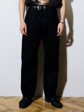 画像3: CALEE  VINTAGE REPRODUCT BLACK STRAIGHT DENIM PANTS (3)