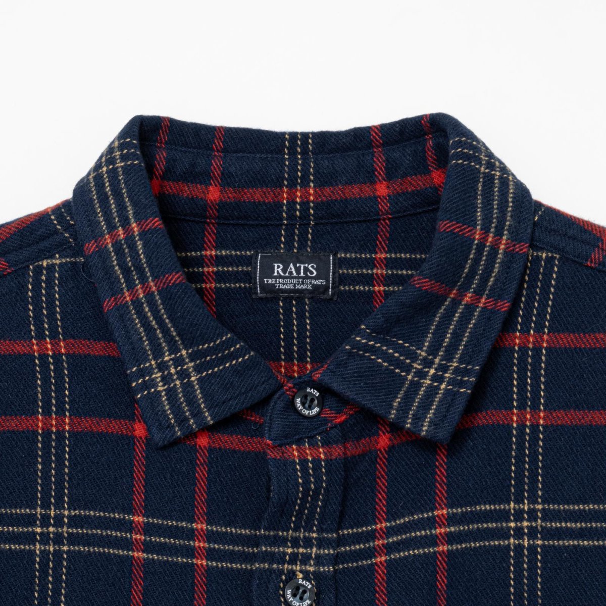 画像3: RATS   COTTON FLANNEL CHECK SHIRT (3)