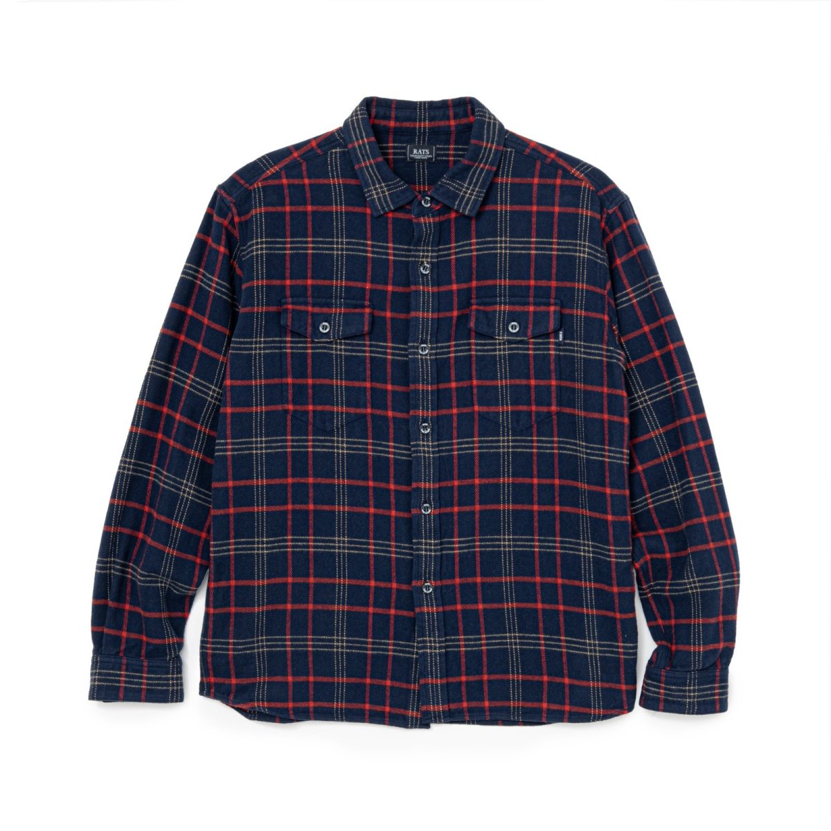 画像1: RATS   COTTON FLANNEL CHECK SHIRT (1)