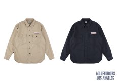 画像1: STANDARD CALIFORNIA  SD Logo Patch Work Shirt Vintage Wash (1)