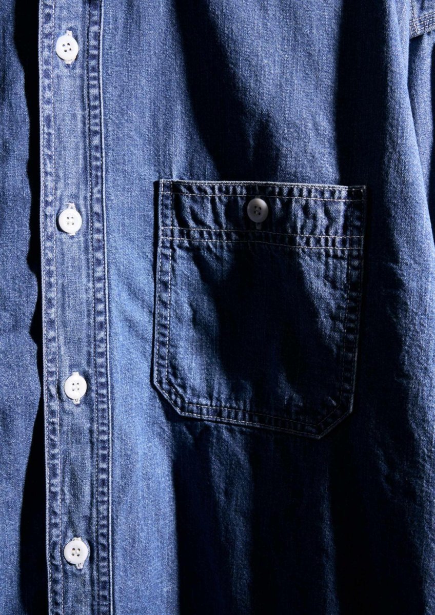 画像3: MASSES  DENIM SHIRT H.WASH (3)