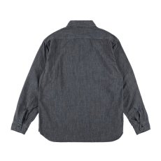 画像3: STANDARD CALIFORNIA  SD Logo Patch Black Chambray Work Shirt Vintage Wash (3)