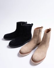 画像1: MINEDENIM  Suede Leather Side Zipper Boots Zipper Boots (1)