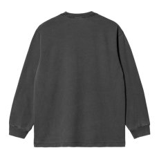 画像2: CARHARTT WIP  L/S Vista T-Shirt - Black, Garment dyed (2)