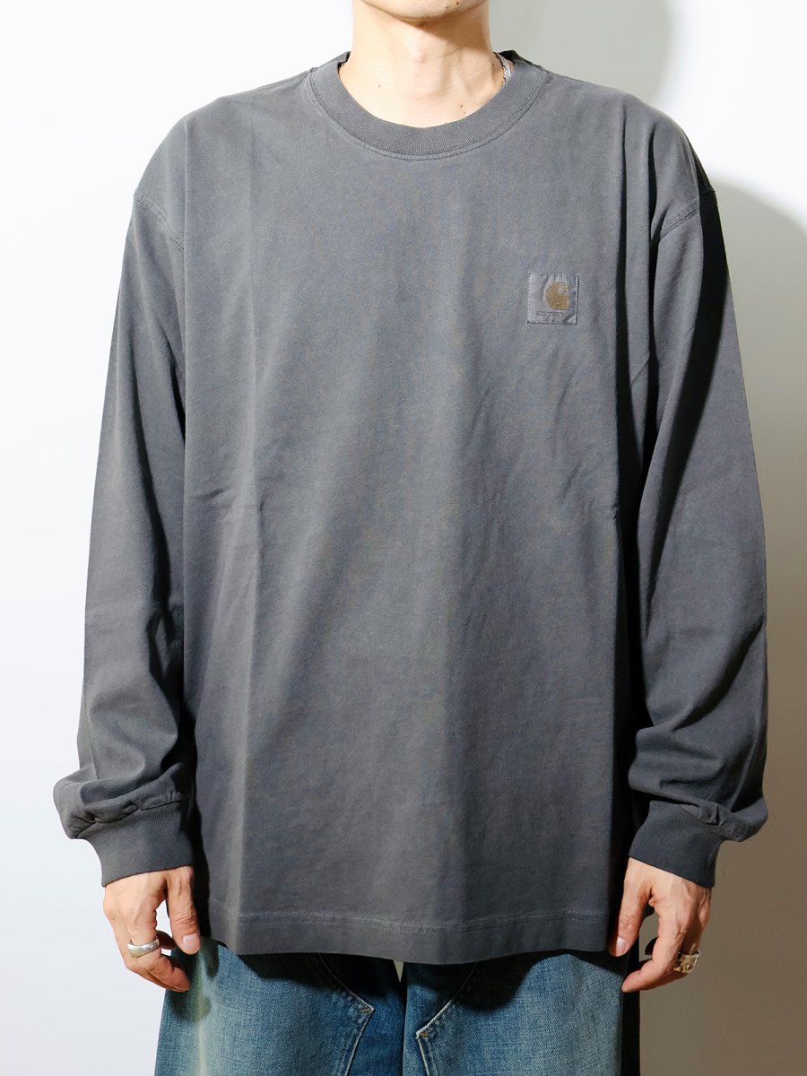 画像3: CARHARTT WIP  L/S Vista T-Shirt - Black, Garment dyed (3)