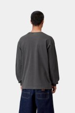 画像6: CARHARTT WIP  L/S Vista T-Shirt - Black, Garment dyed (6)