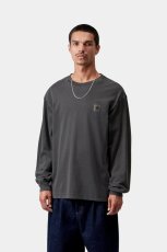 画像5: CARHARTT WIP  L/S Vista T-Shirt - Black, Garment dyed (5)