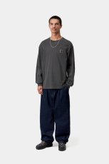 画像7: CARHARTT WIP  L/S Vista T-Shirt - Black, Garment dyed (7)