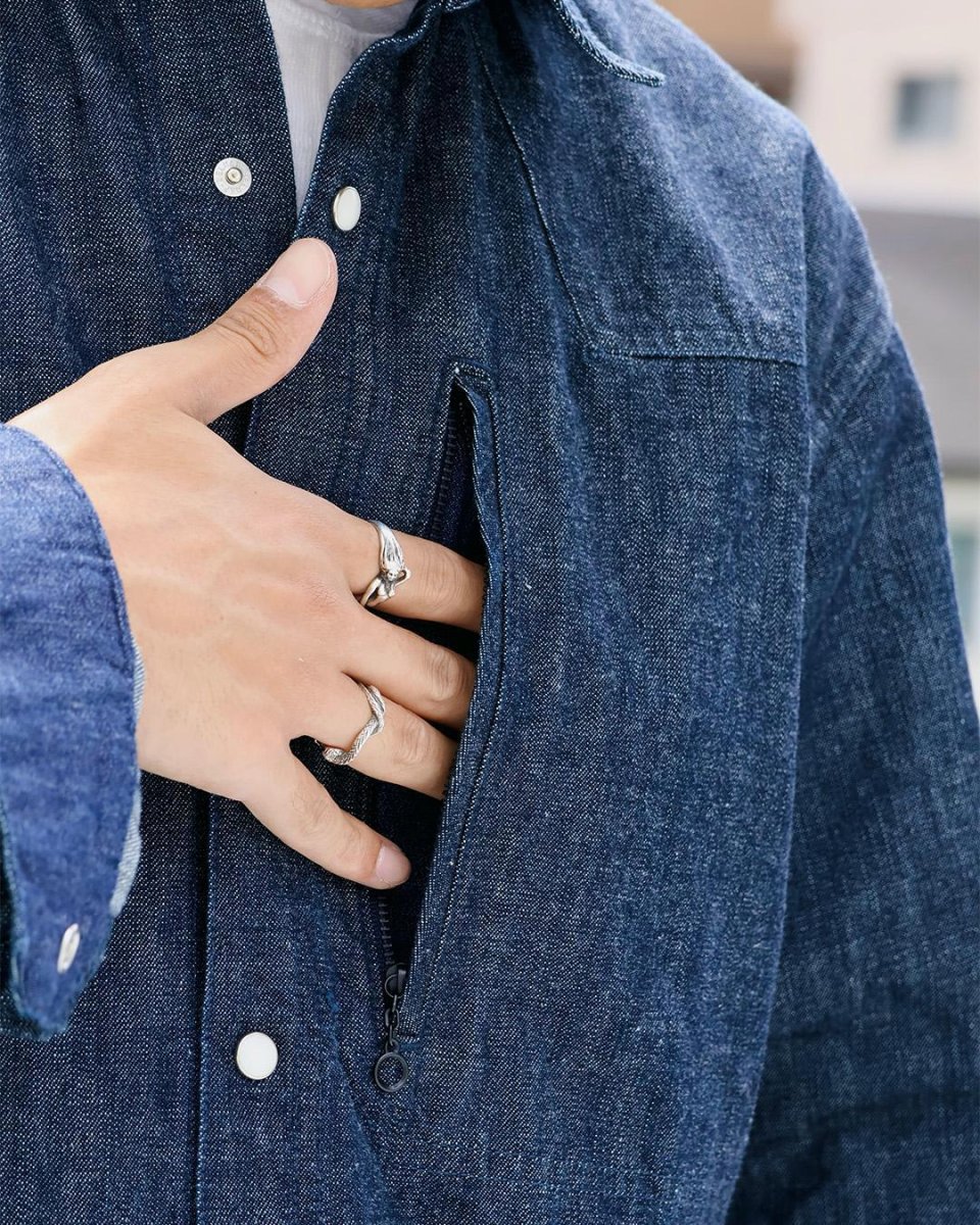 画像7: nonnative  RANCHER L/S SHIRT COTTON 11oz DENIM OW (7)