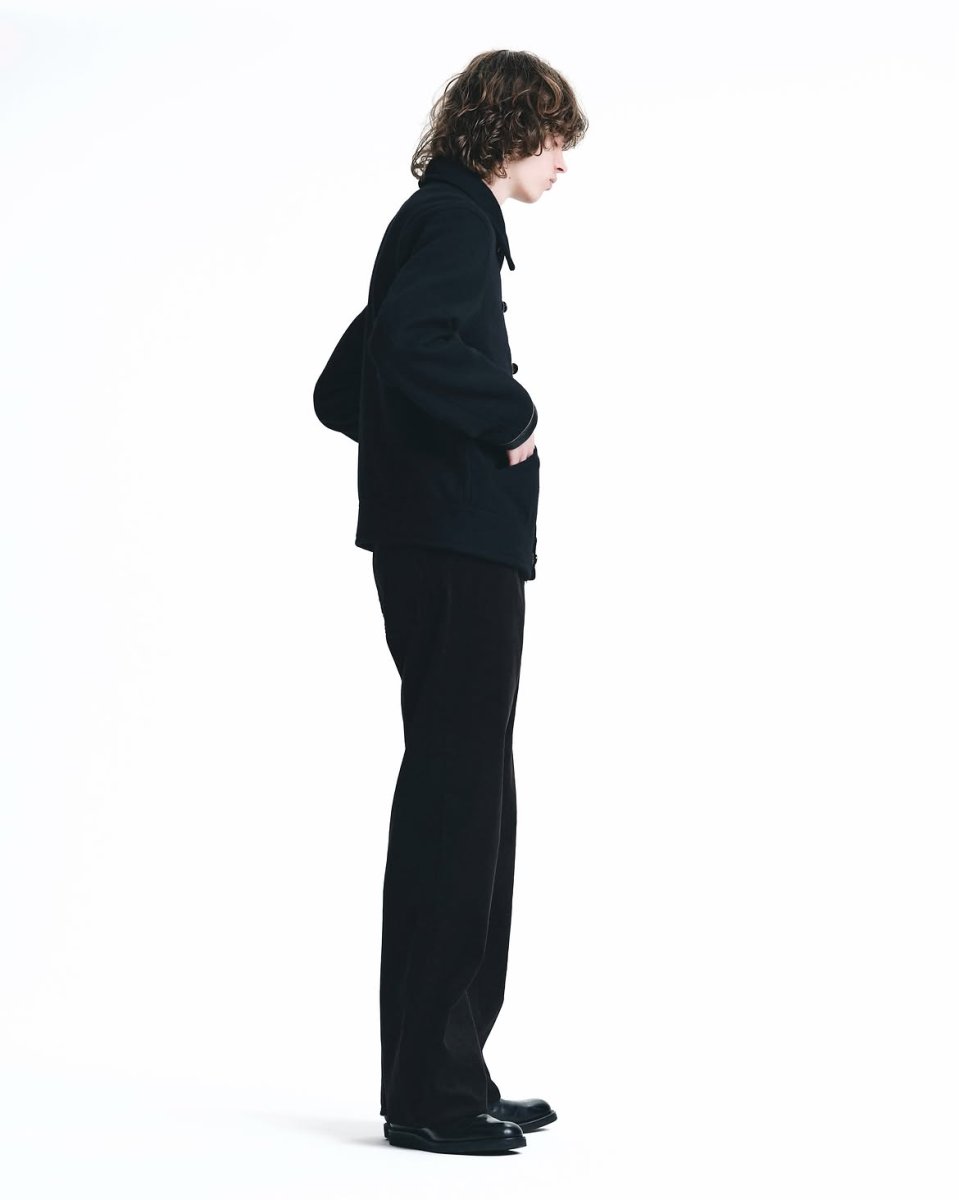 画像5: MINEDENIM  Black Corduroy Wide Straight 5pocket Pants (5)