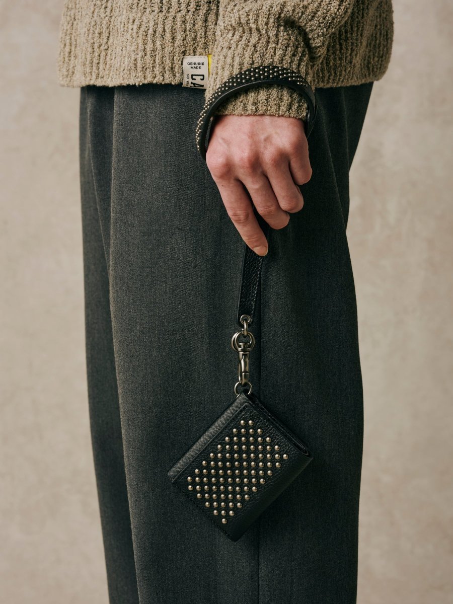 画像6: CALEE  ROUND STUDS LEATHER MULTI WALLET (6)