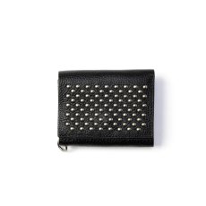 画像1: CALEE  ROUND STUDS LEATHER MULTI WALLET (1)