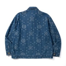 画像2: CALEE  CROSS PATTERN JACQUARD DENIM SWINGTOP (2)