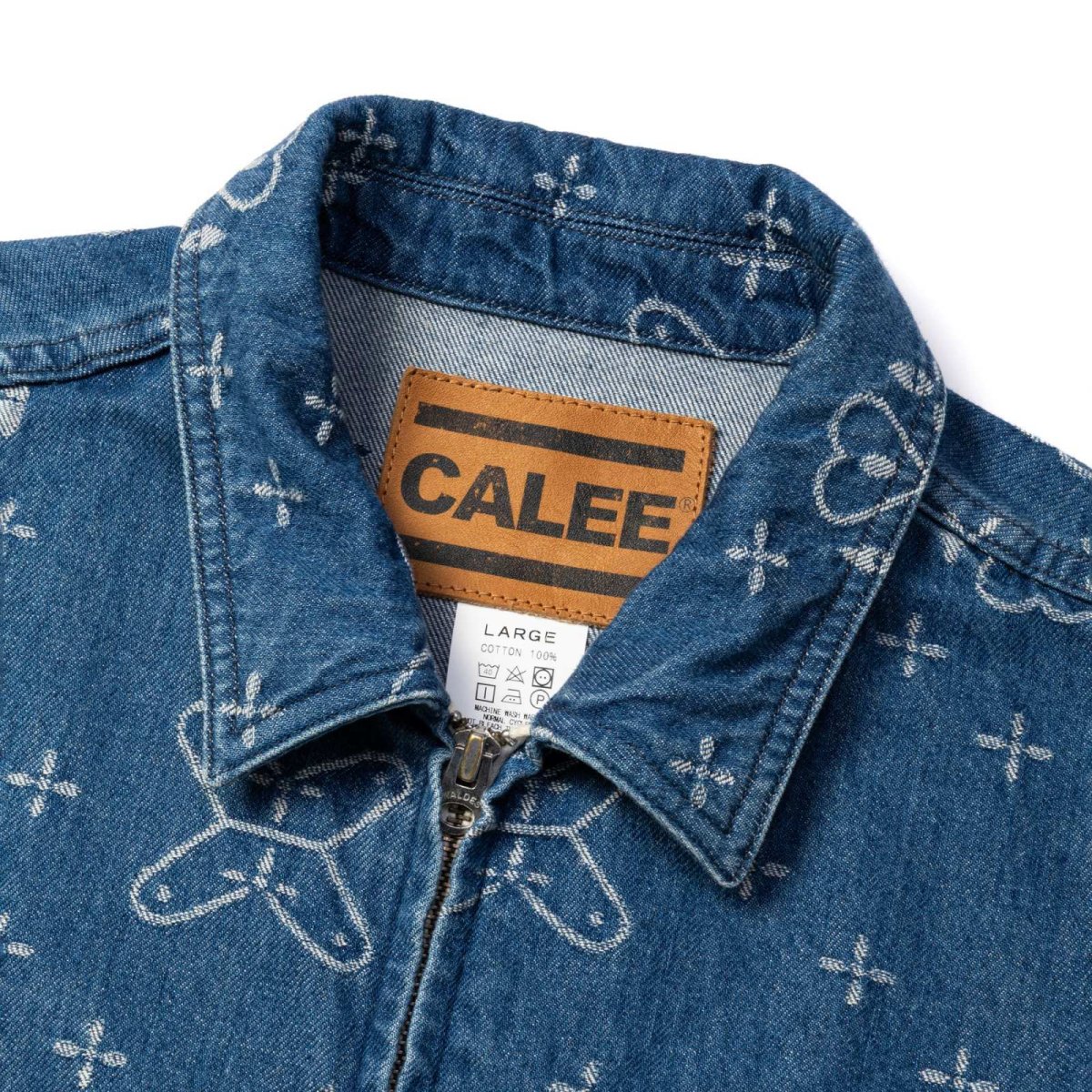 画像5: CALEE  CROSS PATTERN JACQUARD DENIM SWINGTOP (5)
