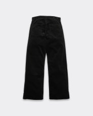 画像2: MINEDENIM  Black Corduroy Wide Straight 5pocket Pants (2)