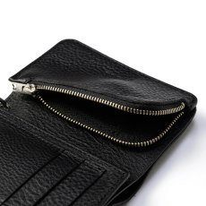 画像6: CALEE  ROUND STUDS LEATHER FLAP HALF WALLET (6)