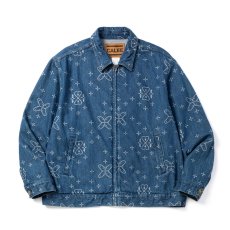 画像1: CALEE  CROSS PATTERN JACQUARD DENIM SWINGTOP (1)