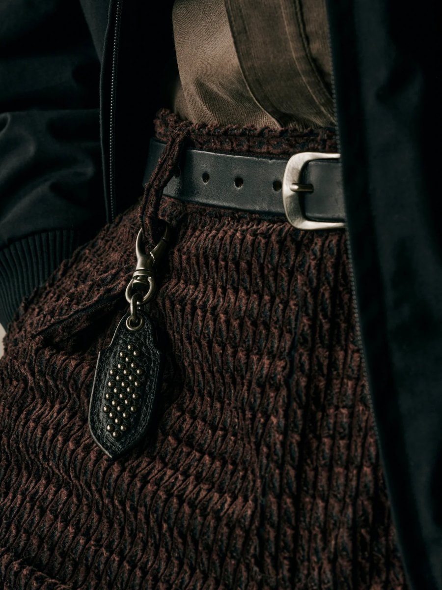 画像4: CALEE  ROUND STUDS LEATHER KEY RING ＜TYPE A＞ (4)