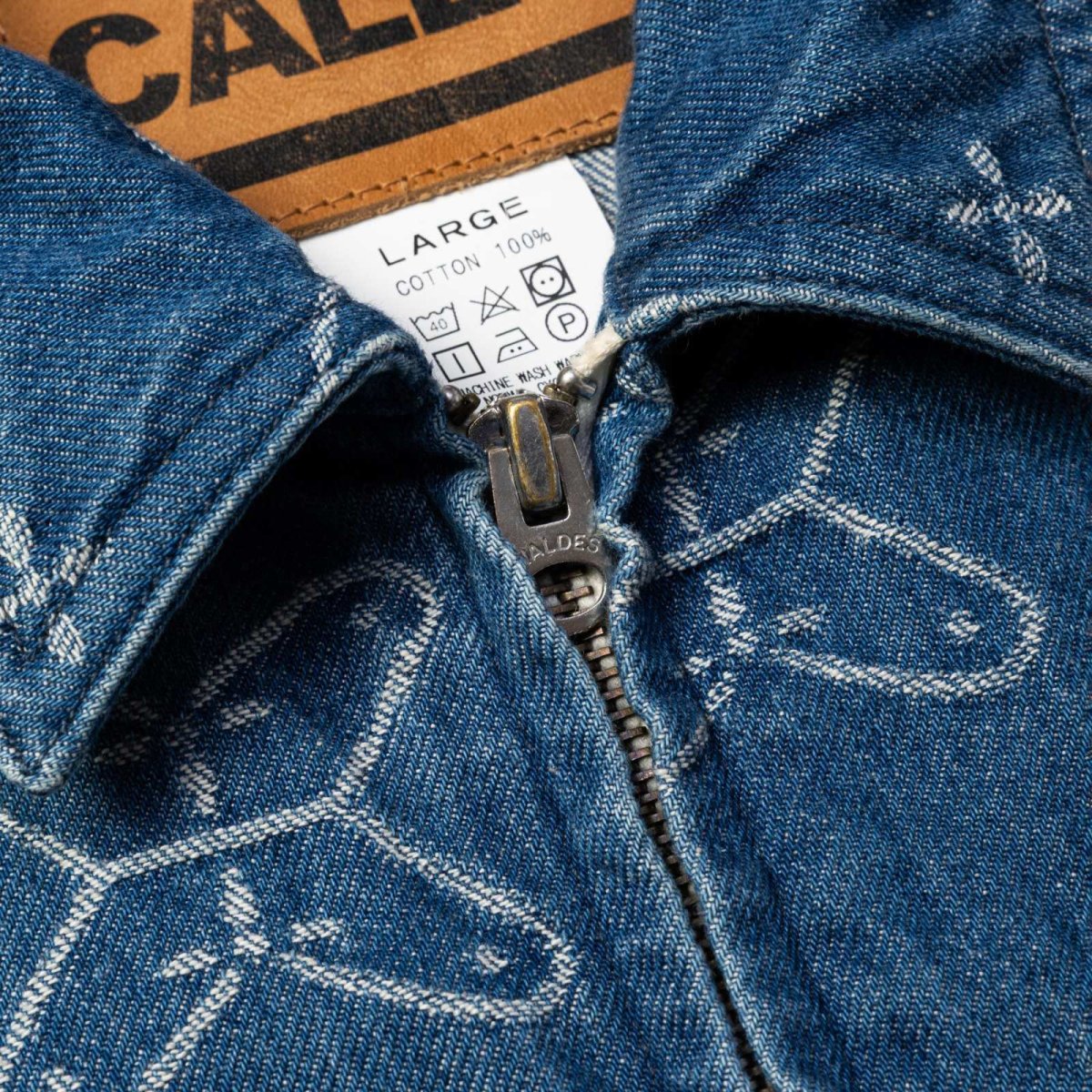 画像6: CALEE  CROSS PATTERN JACQUARD DENIM SWINGTOP (6)