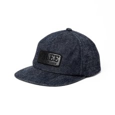 画像1: CALEE  LEATHER WAPPEN DENIM CAP (1)