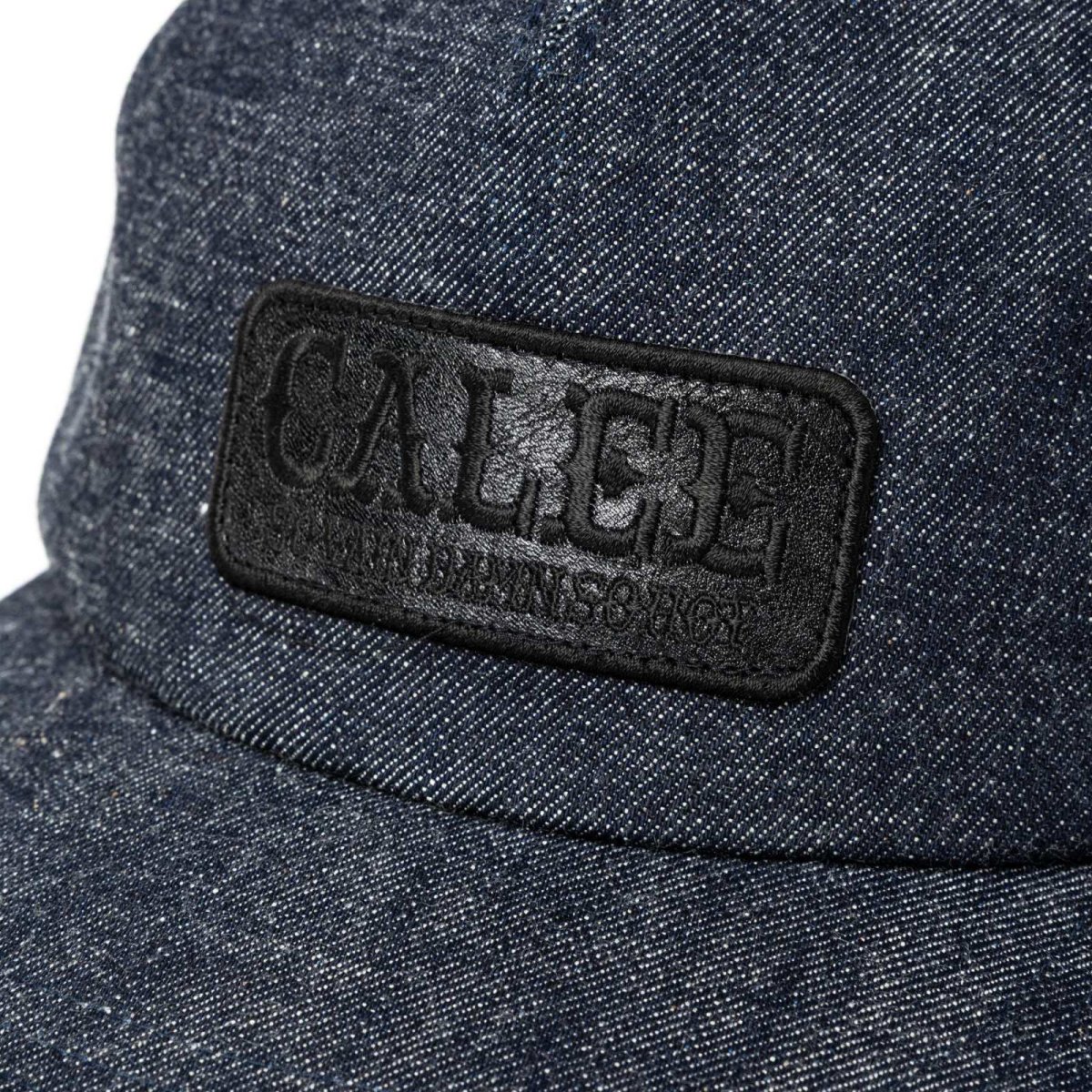 画像4: CALEE  LEATHER WAPPEN DENIM CAP (4)