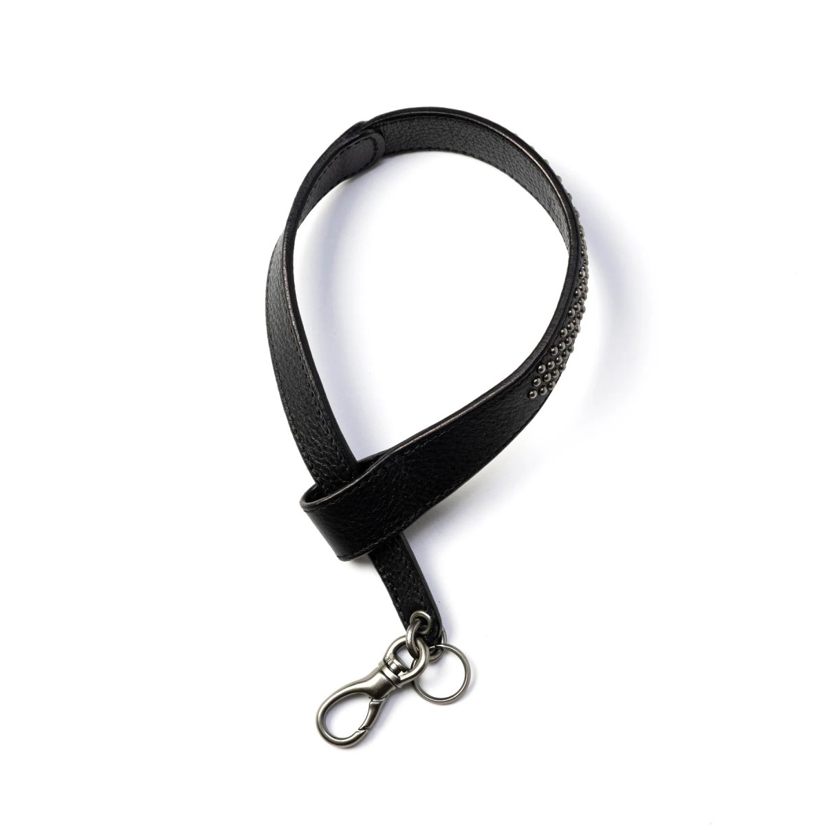 画像1: CALEE  ROUND STUDS LEATHER HAND STRAP KEY RING (1)