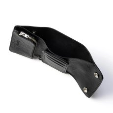画像7: CALEE  ROUND STUDS LEATHER FLAP HALF WALLET (7)