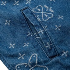 画像7: CALEE  CROSS PATTERN JACQUARD DENIM SWINGTOP (7)