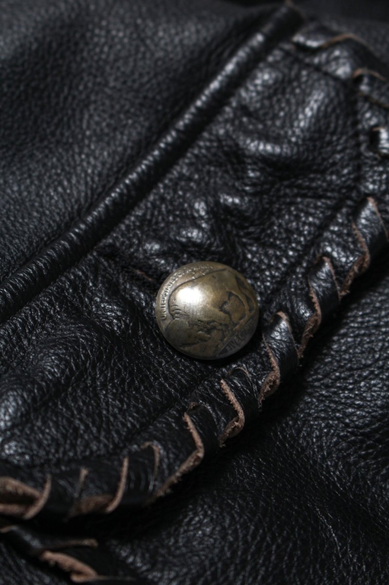 画像6: BOW WOW  LACE-UP LEATHER TRUCKER JACKET (6)