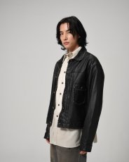 画像17: BOW WOW  LACE-UP LEATHER TRUCKER JACKET (17)