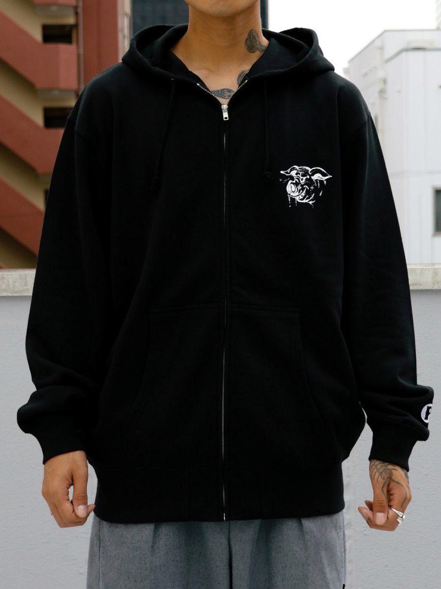 画像3: PORKCHOP GARAGE SUPPLY  HUNGRY ZIP UP HOODIE (3)