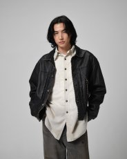 画像15: BOW WOW  LACE-UP LEATHER TRUCKER JACKET (15)