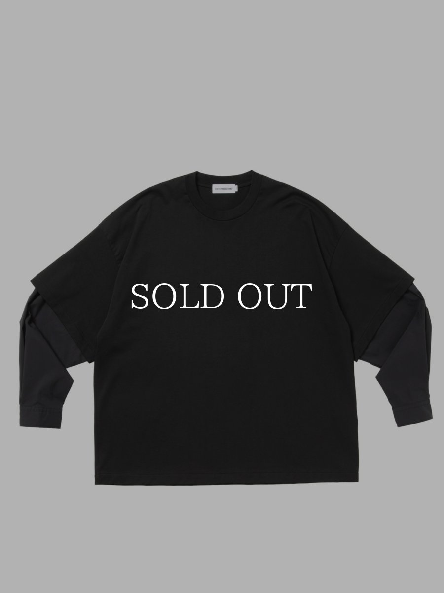 画像1: COOTIE PRODUCTIONS   Spanish Pima Layered Sleeve Boxy L/S Tee (1)