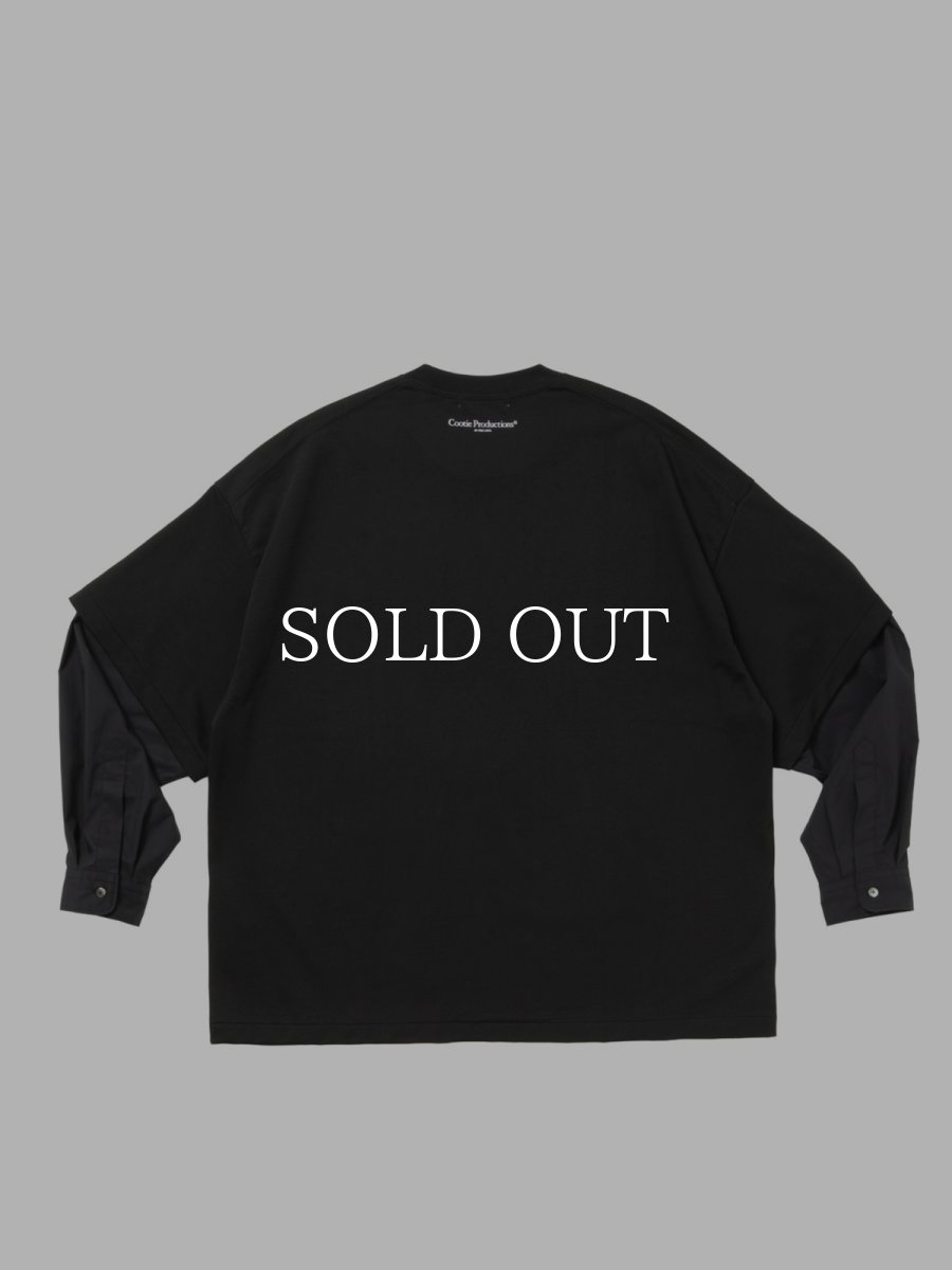 画像2: COOTIE PRODUCTIONS   Spanish Pima Layered Sleeve Boxy L/S Tee (2)