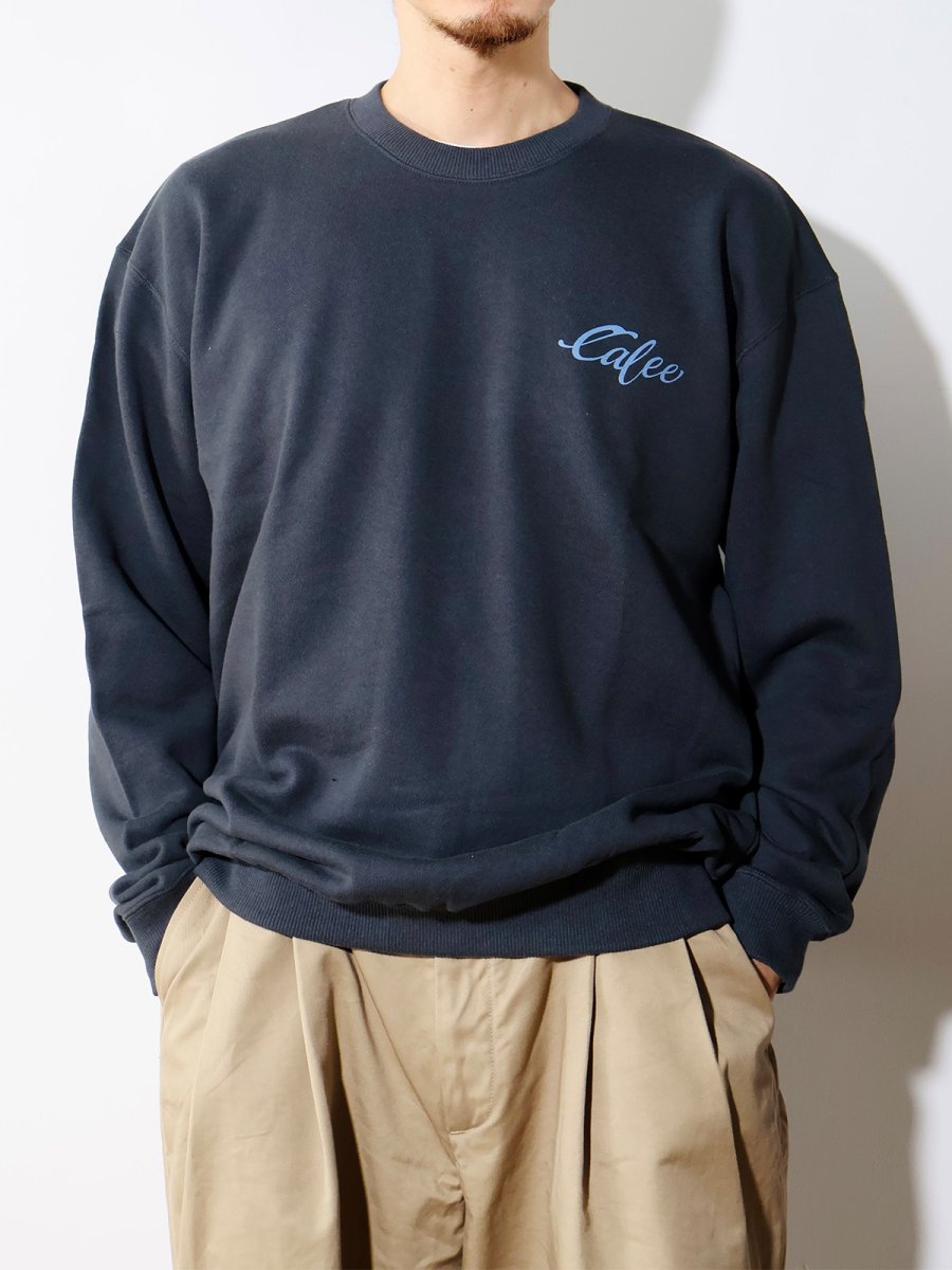 画像3: CALEE  EAGLE PINSTRIPING CREW NECK SW ＜NATURALLY PAINT DESIGN＞ (3)