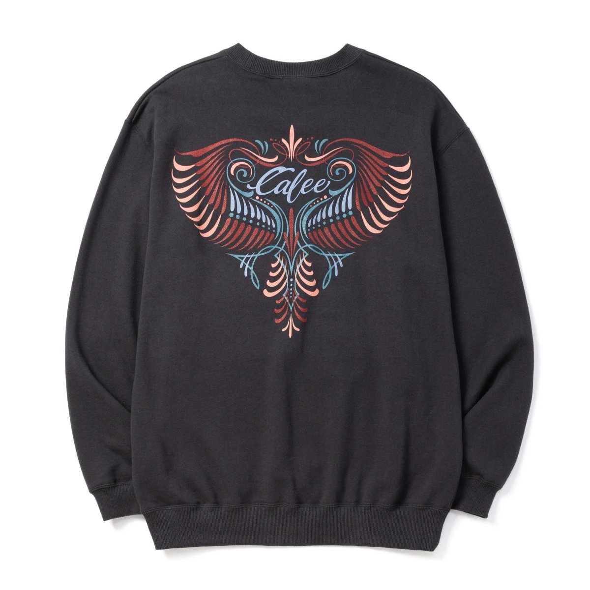 画像2: CALEE  EAGLE PINSTRIPING CREW NECK SW ＜NATURALLY PAINT DESIGN＞ (2)