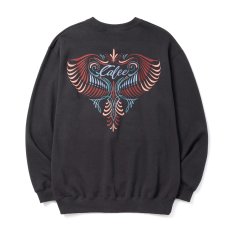 画像2: CALEE  EAGLE PINSTRIPING CREW NECK SW ＜NATURALLY PAINT DESIGN＞ (2)
