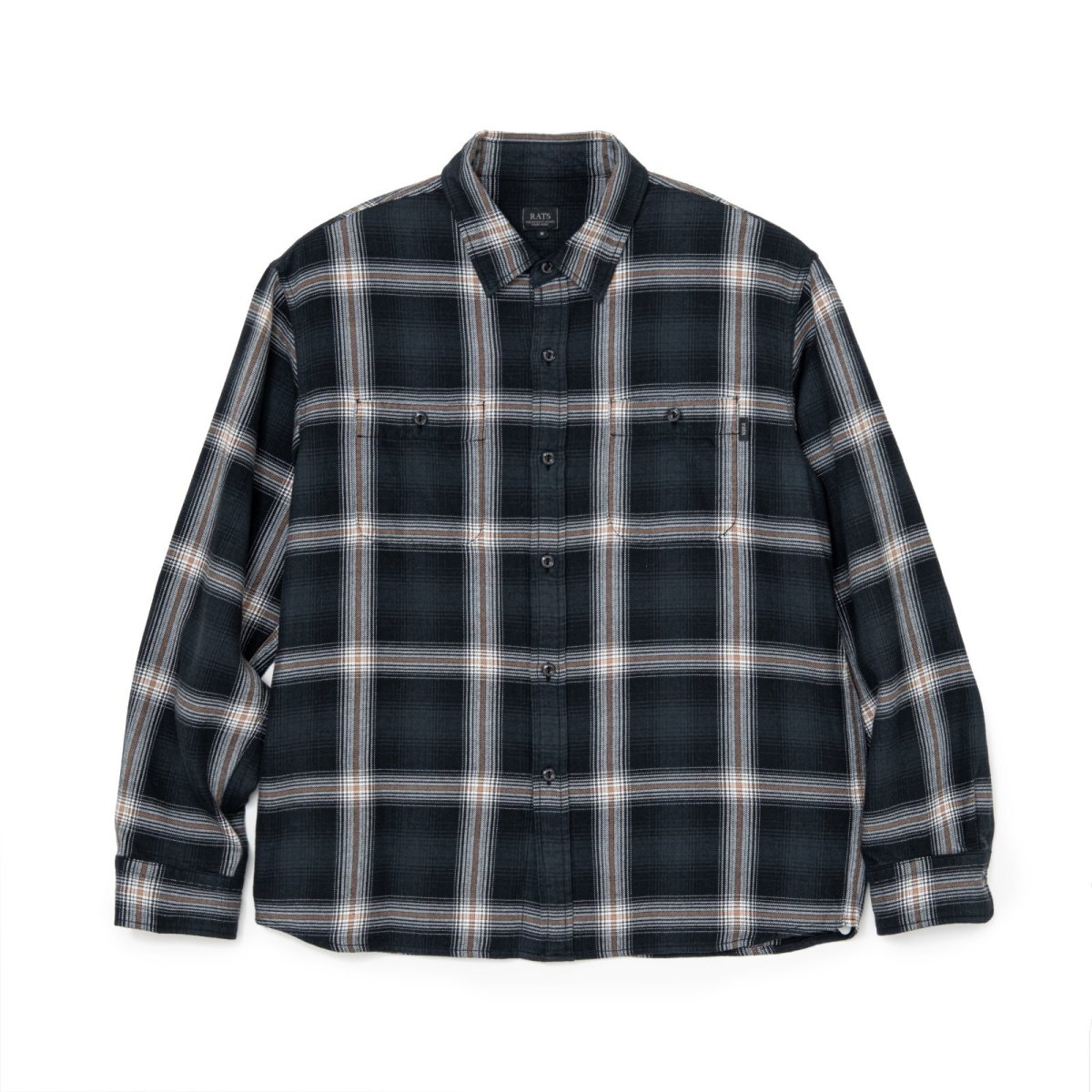 画像1: RATS   COTTON RAYON CHECK SHIRT (1)