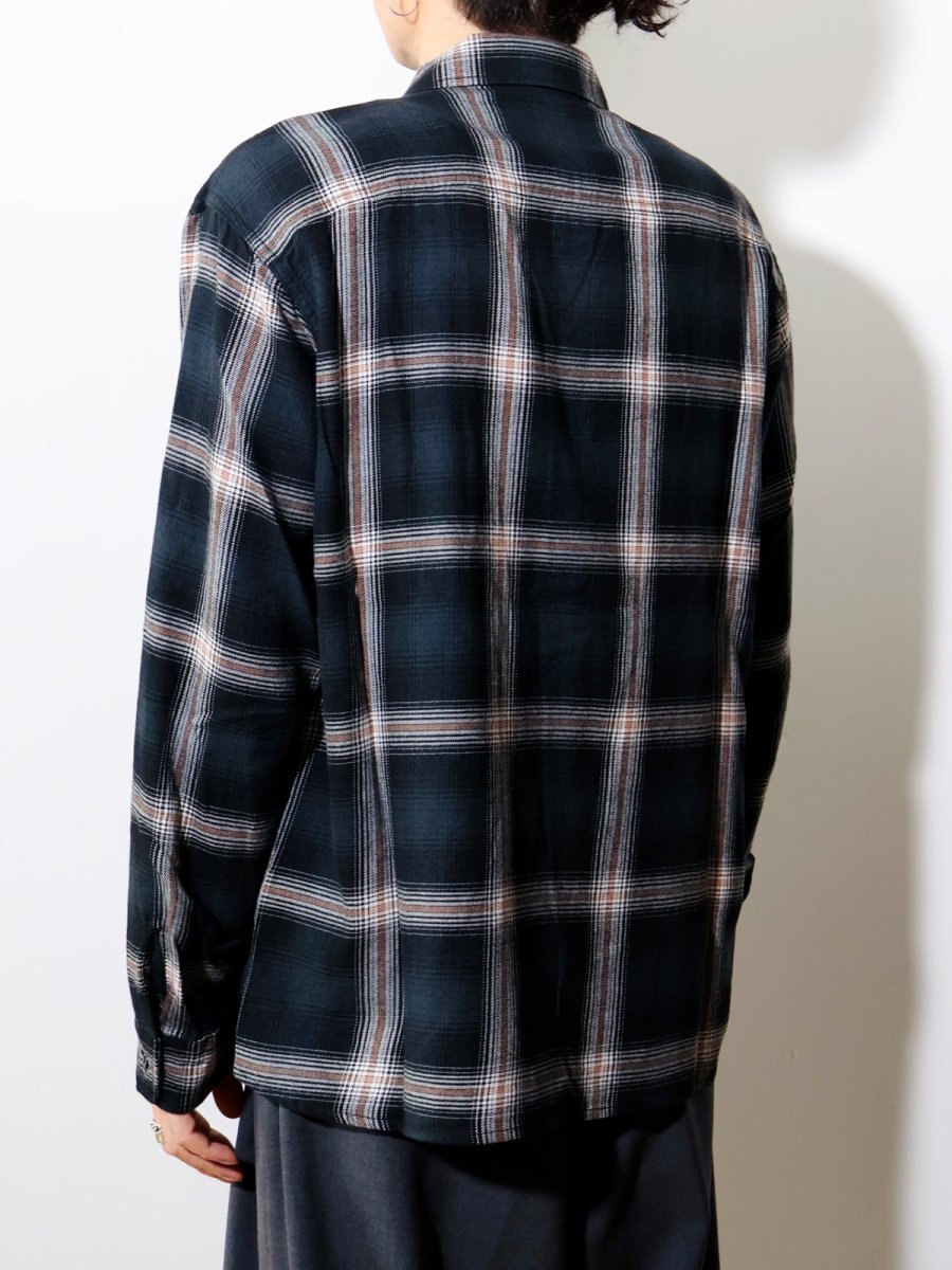 画像4: RATS   COTTON RAYON CHECK SHIRT (4)