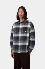 画像3: CARHARTT WIP  L/S Esterson Shirt - Esterson Check, Dark Navy (3)