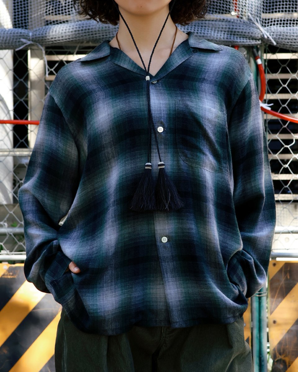 画像13: MINEDENIM  T.Rayon Ombre Open Collar Shirt (13)