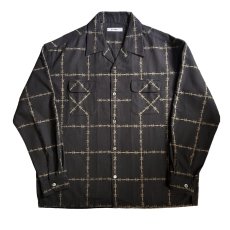 画像1: exodus brand  有刺鉄線 OPEN COLLAR L/S SHIRT (1)