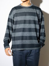 画像3: MINEDENIM  EF.Wool Interlock Border Print Crewneck L/S Pullover (3)
